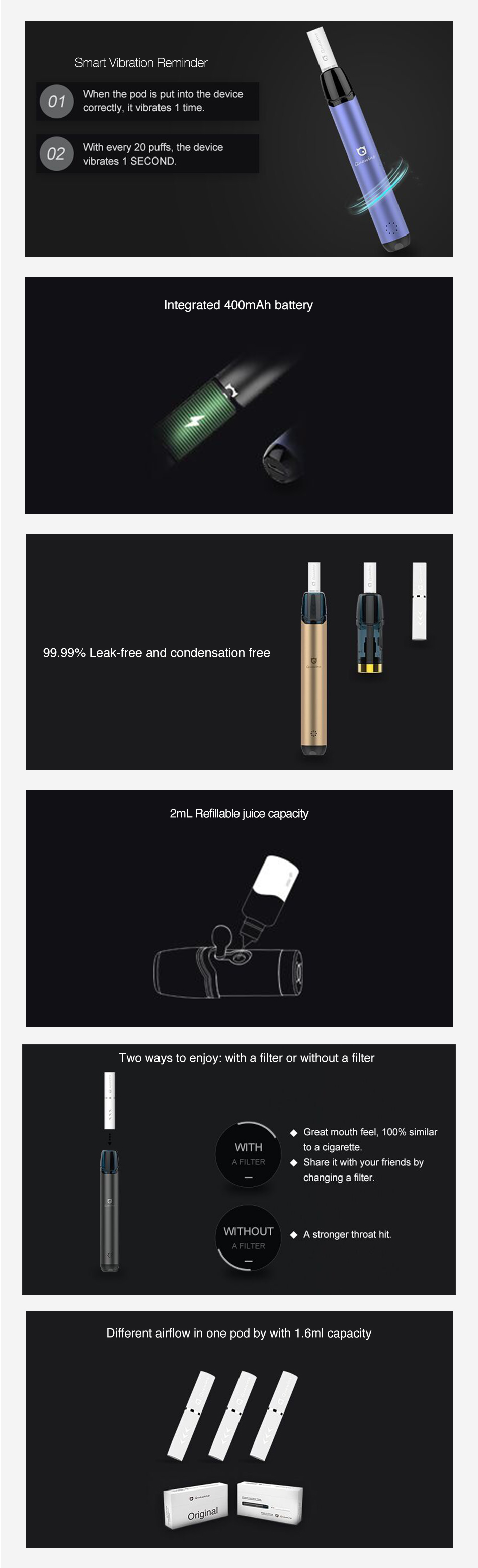 Вейп Quawins Vstick Pro с под система