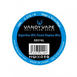 Vandyvape Superfine MTL Fused Clapton Vape Wires SS316L 30GA*2+38GA