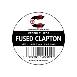 Coilology Fused Clapton SANDVIK Ni80 2-28/38 3mm 5/4LP 0.44ohm 10pcs