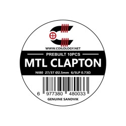 Coilology MTL Clapton SANDVIK Ni80 27/37 2.5mm 6/5LP 0.73ohm 10pcs