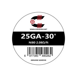 Coilology SANDVIK Ni80 25GA-30' 2.08Ω/ft